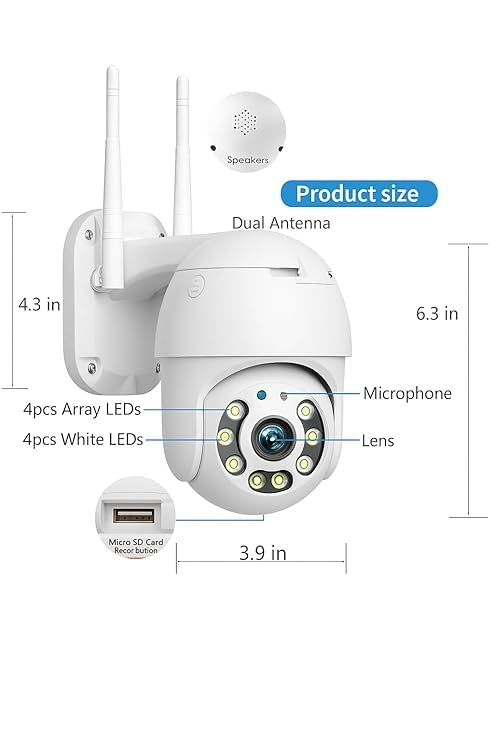 Image of 1080P Full HD WiFi Security Camera | Wireless CCTV with Two-Way Audio, Night Vision & Motion Detection for Home & Office (Wall Camera-01)