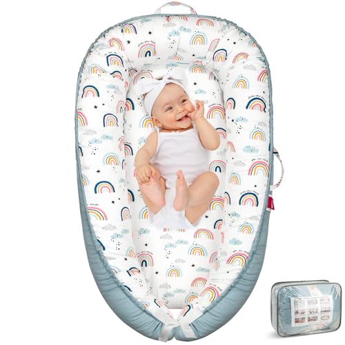 Image of BUTOA Baby Lounger - Baby Lounger for Newborn 0-24 Months, Breathable & Soft Baby Nest, Portable and Lightweight Infant Lounger for Home and Travel, Ideal Newborn Babies Essentials Baby Shower Gifts