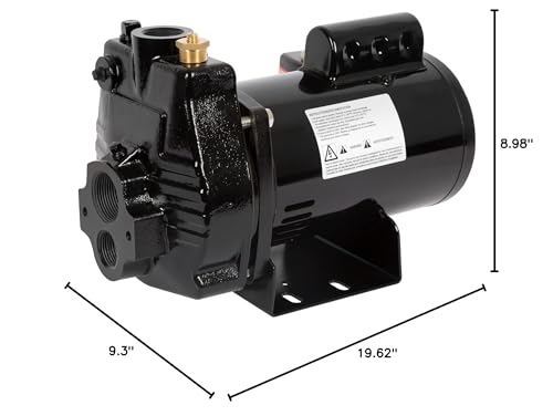 Red Lion 97090701 Pumpworks Pw-Cj75 115/230 Volt, 3/4 Hp, 8.1 Gpm Convertible (Shallow Or Deep Well) Jet Pump thumb #12