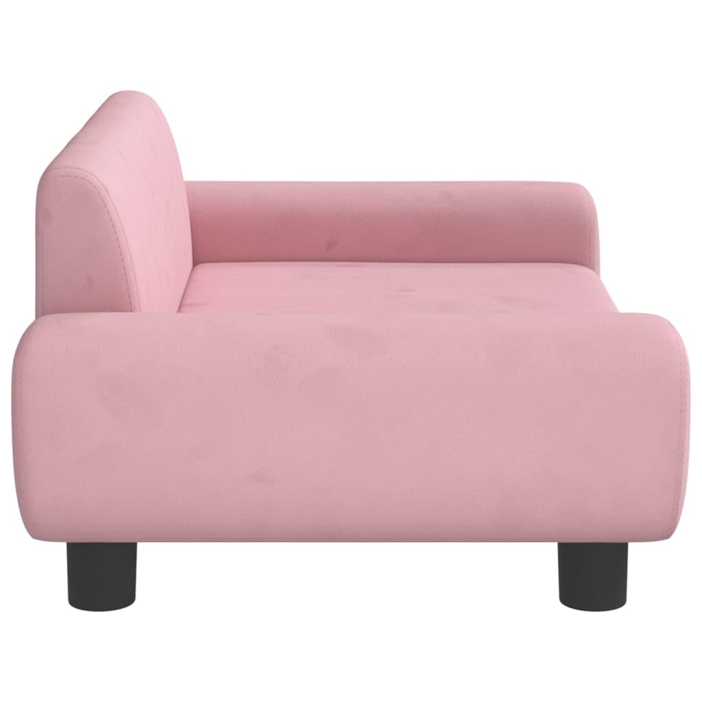 Homgoday Canapé pour enfants, rose, 70 x 45 x 33 cm, en velours, canapé, salon, canapé, salon, canapé, canapé, jardin, salon, terrasse extérieure, mobilier