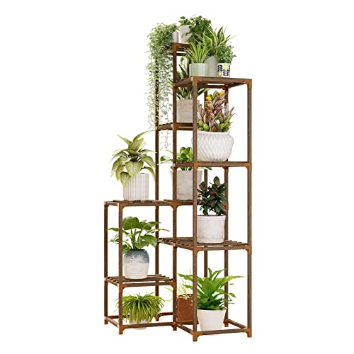 Bamworld Plant Stand Indoor Outdoor Corner Shelf Plant Shelves Indoor Plant Holder for Living Corner Stands Room Outdoor Plant Rack Indoor Multiple Plants Patio Balcony