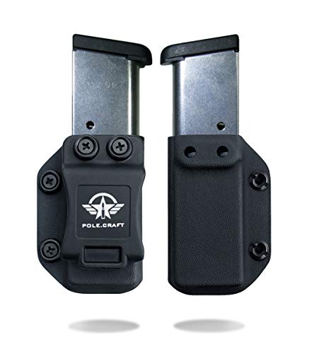 1911 9mm/.40 Single Stack Magazine Holster IWB/OWB Kydex - 1911 9mm/.40 Mag Carrier - Custom fit: Colt Commander 1911 Magazines Case Pouch - Universal OWB / IWB / Right Hand / Left Hand