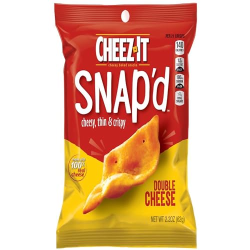 Cheez-It Sunshine Snap'd Crackers, Double Cheese, 2.2 Oz Pouch, 6/pack - image 1