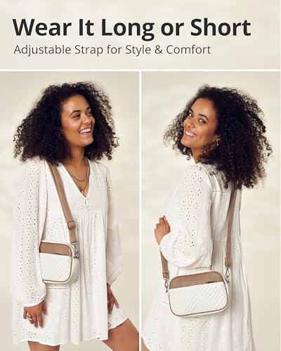 Image of Vantamo Premium Quilted Crossbody Bags for Women with Anti-Pickpocket Clip, Vegan Leather Handbags, Travel Purses for Women