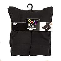Mens Cotton Rich Black Socks by Soxy, Great Value 20 Pair Pack at an Unbeatable Price, perfect for work and general everyday wear Cotton Rich Breathable Socks, Lightweight and Soft Top welt for extra comfort 80% Cotton, 17% Polyester, 3% Spandex, Ava...