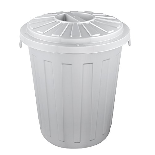 keeeper Maxi-Tonne mit Deckel, Polypropylen, 23 l, 36 x 42 x 36 cm, Mats, Silber Cover