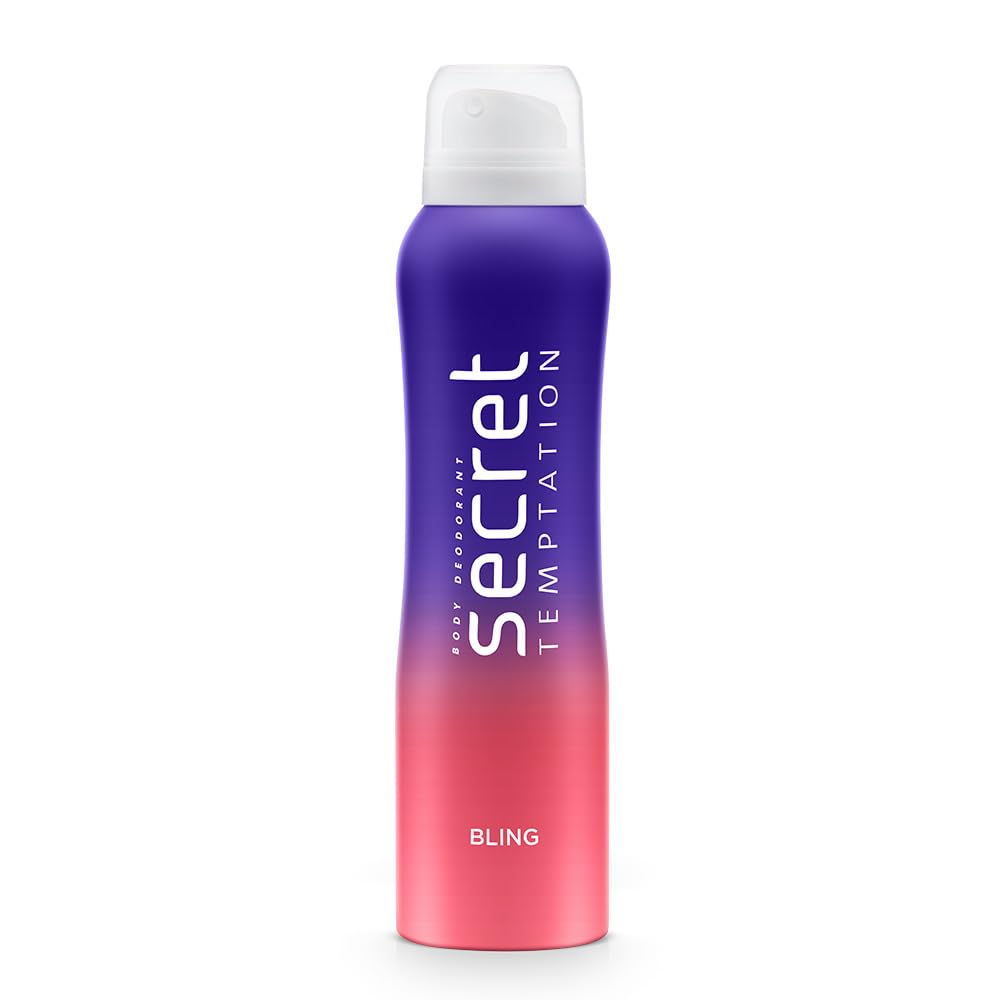 Secret Temptation Bling Deodorant for Women 150ml | Spicy-Sweet Gourmand Fragrance | Black Currant & Vanilla | Long-Lasting Freshness | Ideal Women’s Party Deo-image-35