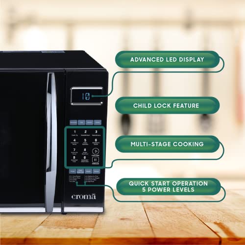Image of Croma 30 Litres Convection Microwave Oven With 305 Auto-Cook Menus (CRAM0152, Black)