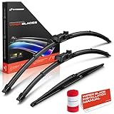 A-Premium 26'/21'/16' Windshield Wiper Blades Compatible with Lexus RX350/RX450h+ 2016-2022 - Front Rear Wipers Blade Set for TLP/RL2 Arm Connector, with Wear Indicator & Towel (Pack of 3)