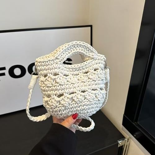 CHIC DIARY Women Straw Beach Bag Clutch Purse Small Crossbody Bag Woven Cotton Shoulder Handbag for Summer2