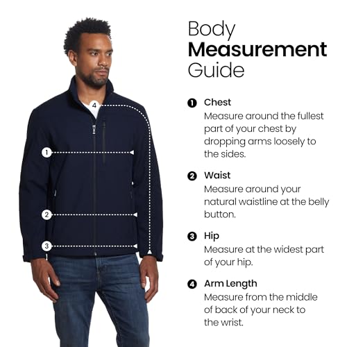 Image of Weatherproof Men's Softshell Jacket - Wind & Water Resistant - Breathable, Lightweight Outdoor Coat