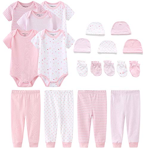 Image of Kiddiezoom Newborn Baby Girl Boy Clothes Baby Outfits Pants Bodysuits Gifts Set Layette Set 0-3 Months