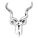 Antelope Kudu Head - Vinyl Decal Sticker - 3.75