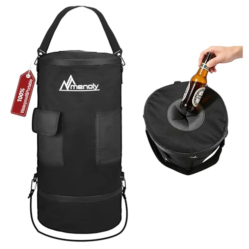 MENOLY Boat Trash Can 100% Odor & Leak Prooft 900D Oxford Cloth Waterproof Portable Trash CanReusable Trash Bag Garbage Bag Snaps Inside Pontoon Boat Accessories Storage Fishing Sandbar Camping