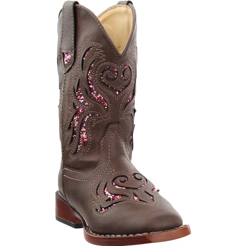 Image of ROPER Kids Girls Glitter Breeze Square Toe Casual Boots Mid Calf
