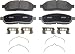 Wagner ThermoQuiet MX1083 Semi-Metallic Disc Pad Set With Installation Hardware, Front