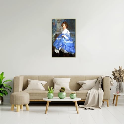 Tableau William Glackens Dancer 50x30cm avec cadre argenté de haute qualité - 3