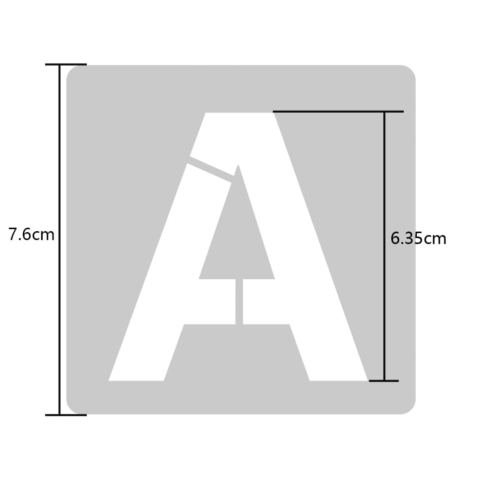 36 Pezzi Stencil per Pittura per lettere Riutilizzabili, Alfanumerico Modelli per Caratteri con Lettere Superiori, per Alfabeto e Numero, per Scrapbooking Fai da te, (3 Pollici)