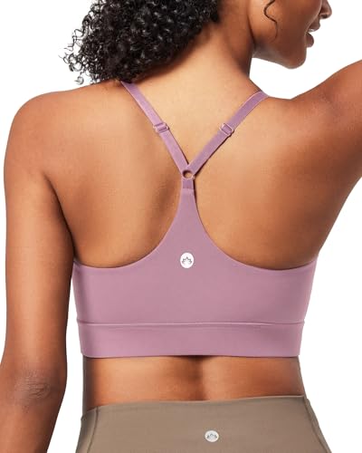 Image of Heathyoga Sports Bras for Women Adjustable Strappy Sports Bra Y-Back Low Impact Racerback Workout Bra with Removable Pads