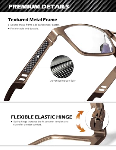 Image of ANYLUV Blue Light Blocking Glasses Men Computer Gaming Glasses Lightweight Al-Mg Metal Anti Eyestrain Eye Protection