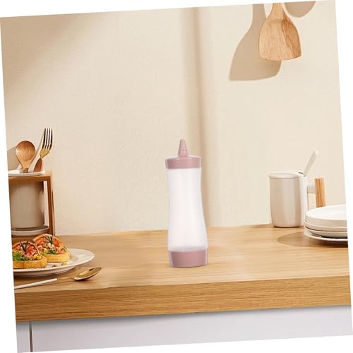Bouteilles Squeeze Sauce Rose Distributeur Condiments Étanche Réutilisable - 6