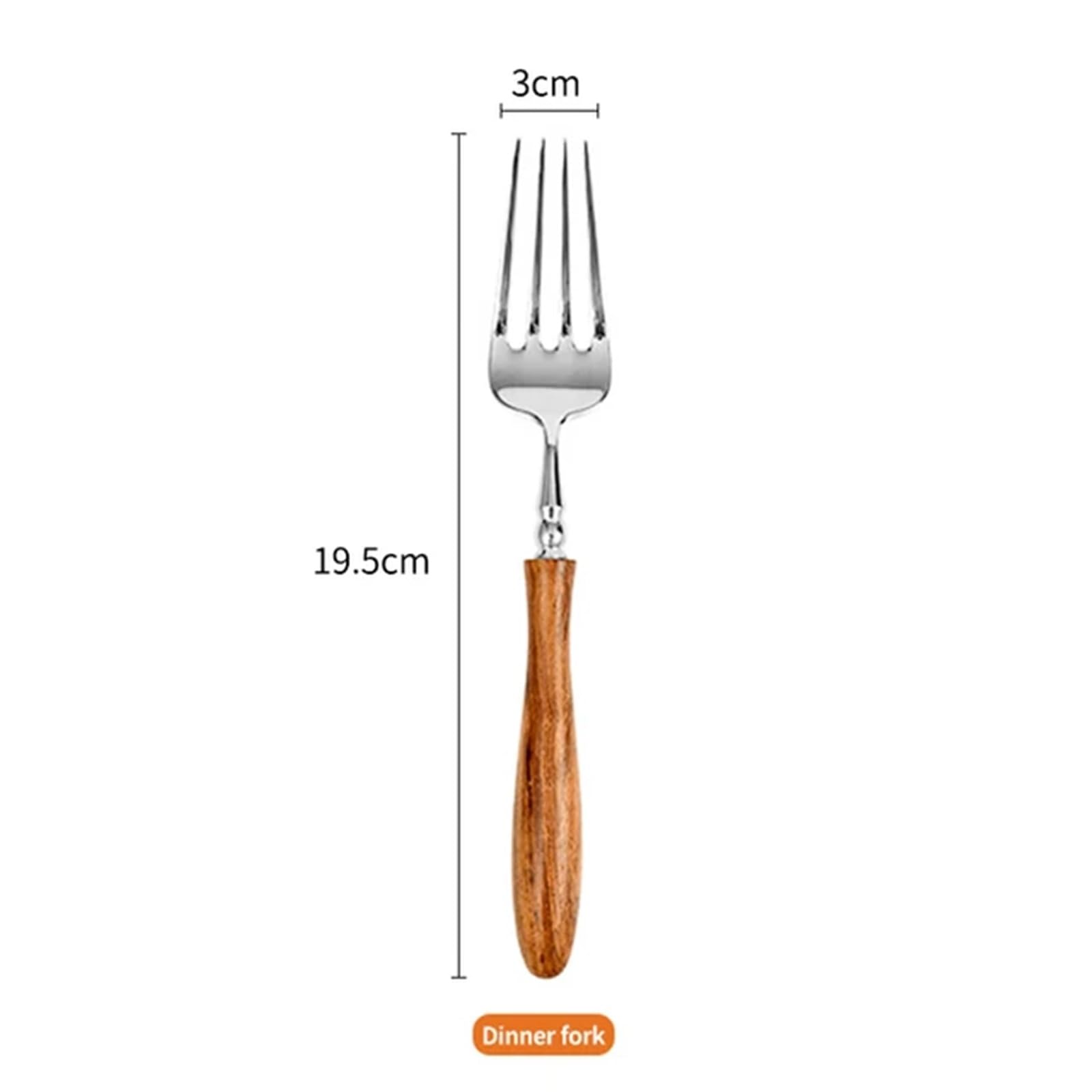 Juego de Cubiertos Juego de cubiertos con mango madera, vajilla acero inoxidable, tenedor, cuchillo, cuchara café, juego