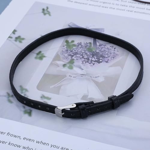 Allereya Gothic Breite Leder Halsband Halsband Leder Gürtel Halsband Schwarz Leder Halsband Verstellbar Leder Halsband Schmuck Für Frauen