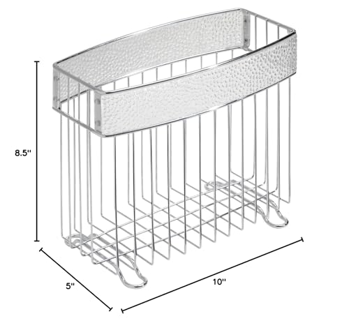 image for InterDesign iDesign 33350 Rain Metal Free-Standing Magazine Holder, Ne
