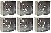 Hubbell-Raco 8232 2-1/8-Inch Deep, 1/2-Inch and 3/4-Inch Side Knockouts, Welded 4-Inch Square Box. Pack of 6