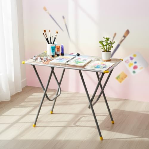 Image of Folding Table 24 x 36 Inch Portable Multipurpose Foldable | Strong Metal Legs, Study, Dining, Laptop Use, Office, Picnic & Outdoor Use