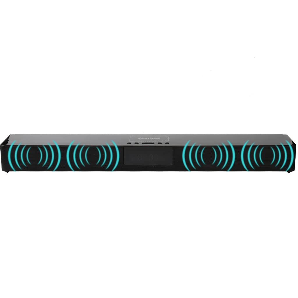 Barra de sonido portátil multifunción familiar 3D estéreo envolvente BT altavoz mejora audio 4 altavoces