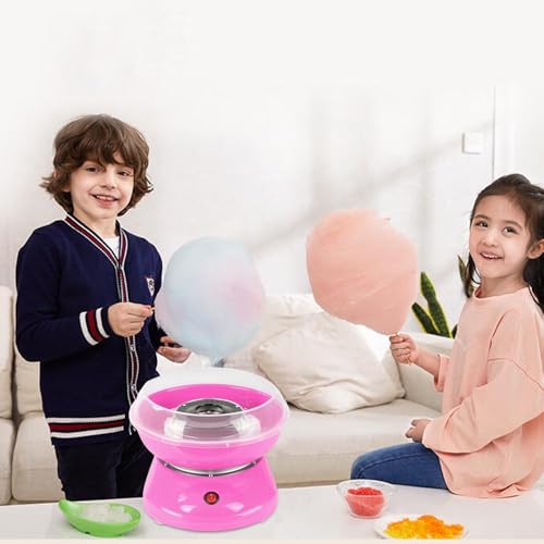 Supfine Zuckerwattemaschine für zu Hause | Zuckerwattemaschine für Zuhause | Zuckerwatte für Kinderpartys, Geburtstage, 220 V EU (Rosa) – Bild 5