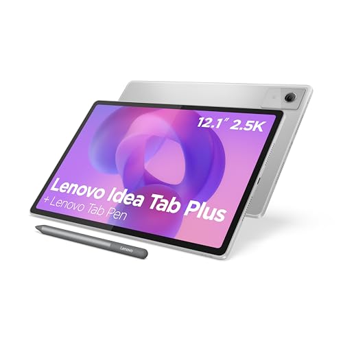 Lenovo Idea Tab Plus - Tablette Tactile 12.1'' 2.5K, 90Hz (MediaTek Dimensity 6400, 8Coeurs, RAM 8Go, UFS 2.2 256Go, Android 15, Wifi5 + Bluetooth) Lenovo Tab...