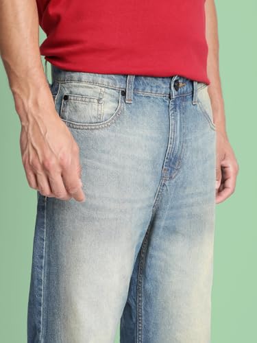 Image of BENE KLEED Men Tinted Light Fade Pure Cotton Jeans