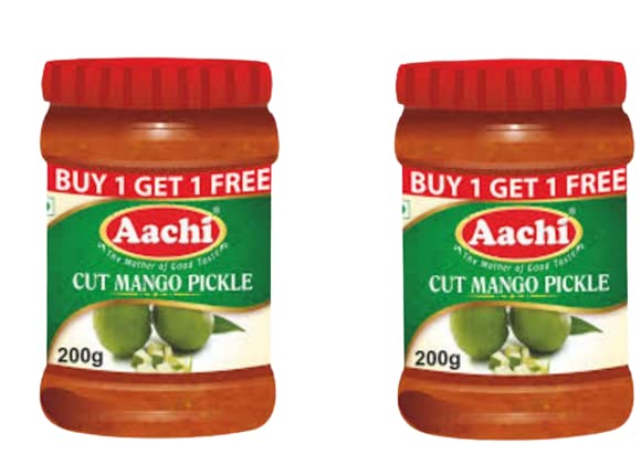 SacredEarth Â– Good For You. Safe For The Earth Sr Food Aachi 200G(Buy 1 Get 1 Free )Mango Pickle&Mixed Fryums With Chat Masala 250G