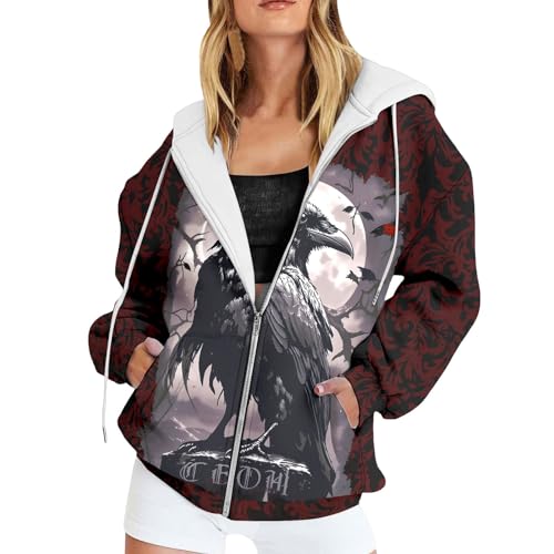 Sweat à capuche imprimé floral avec coupe décontractée et poches