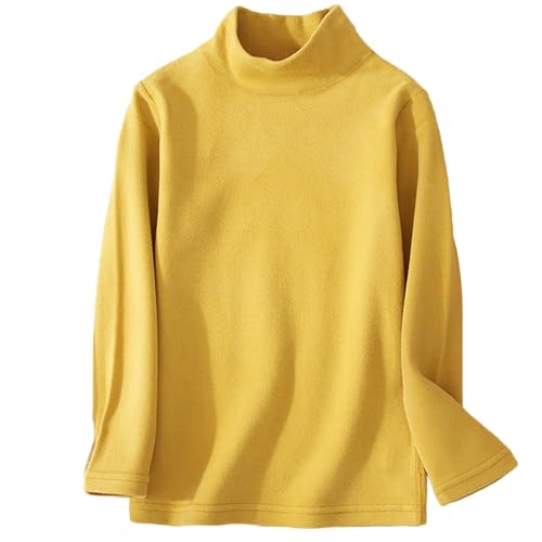 Toddler Turtleneck Tshirt Cotton Long Sleeve Shirt Unisex Boys Girls Tees Tops Mock Neck Blouse Fall Winter Clothes