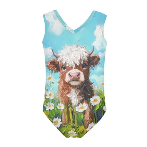 Image of Girls' Swimwear for 3-14 Cartoon Bathing Suit Girl Swimsuit Gym Leotard