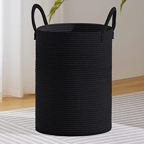 Fiona's Magic 105L Extra Large Laundry Hamper - Woven Tall Basket For Clothes, Toys & Blankets (White)