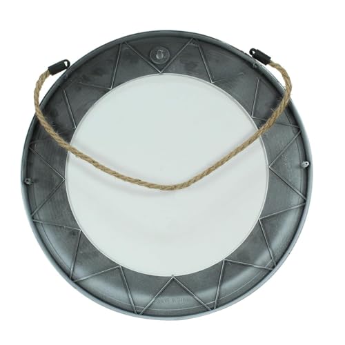 Image of TIED RIBBONS Framed Round Wall Mirror for Bathroom Wall Mounted Hanging Mirror Bedroom Home Decor Wash Basin Makeup Office Living Room Vanity Decoration Items (Large, Plastic, 17 inch)