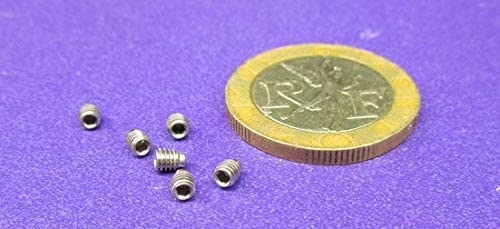 18-8 Stainless Steel Extended Tip Set Screws 3-56 x .125" Length 25 pcs