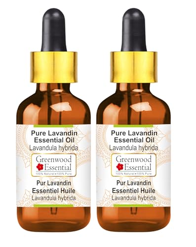 Huile essentielle de lavandin naturelle Lavandula hybrida distillée à la vapeur 2 flacons