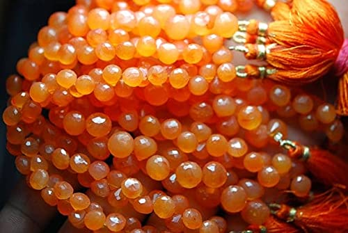 Carnéolienne en oignon 6-8mm pour fabriquer des boucles d'oreilles pendantes et élégantes