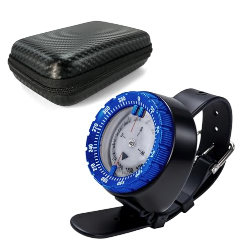 Brújula de buceo impermeable para muñeca Scuba Compass 5ATM con estuche miniatura 1