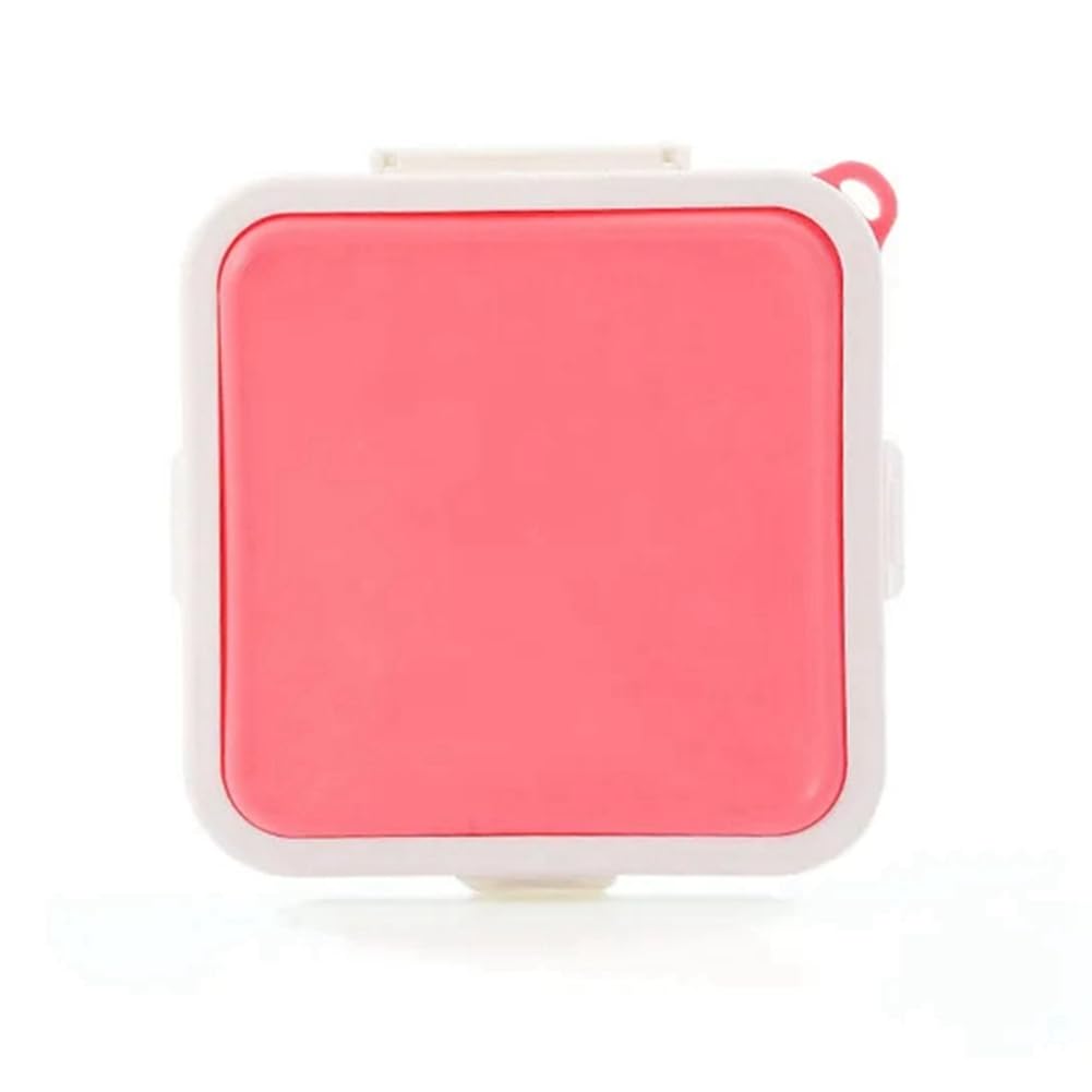 CTRLZS Portable Silicone Microwave Sandwich Storage Box Snack Containers for School Pink