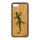 utaupia Coque iPhone Se 2020 en Bois Silicone Salamandre Mobile Femme Fantaisie 64 Go Vert Reptile Case Animal Dessin Esprit du feu de Apple