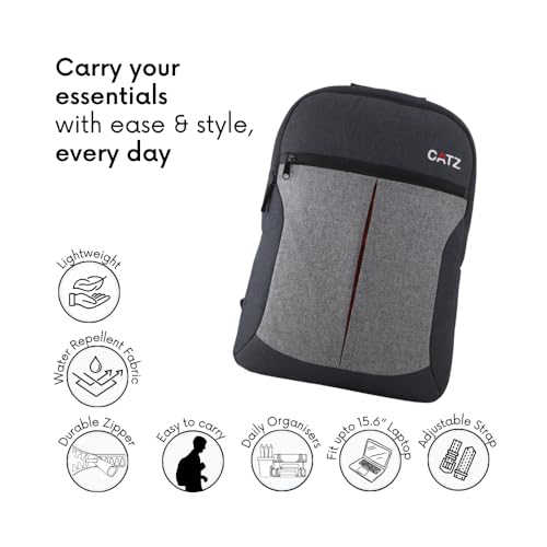 Image of CATZ 17 Litres inchMedley inch Trendy Two-Toned Backpack (Fits 15.6 inch Laptops, Multicolor)