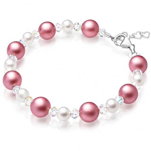 Image of Baby Crystals Delicate Pearl Bracelet | Keepsake Memory Girl Jewelry Gift