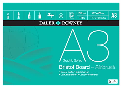 Daler Rowney A3 Bristol Board Pad (250 GSM 20 Sheets)