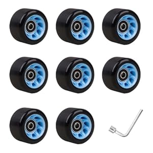 SUBLXPoten Flash Skate Rollen Set, 95A, Schwarz/Blau